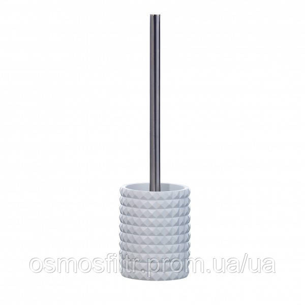 Гарнітур для туалету Axentia Вегас білий полігума нерж сталь Ø 9.5 см Н 37 см (126772) Київ - фото 1