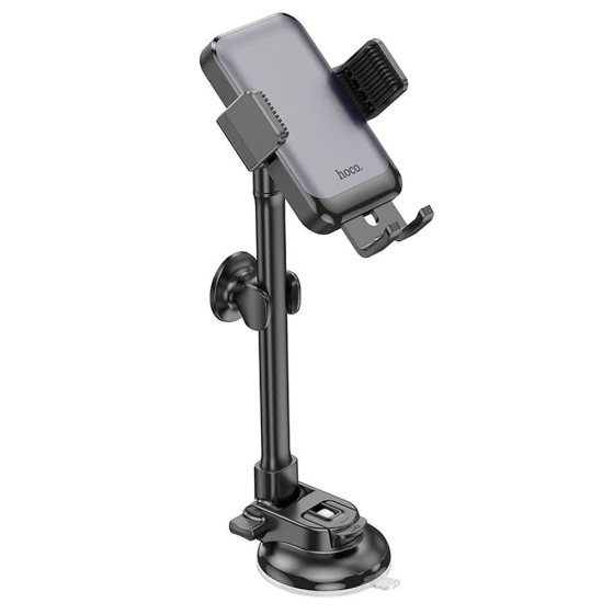 Автомобильный держатель для телефона HOCO H27 Rock push-type car holder(center console) Black gray Одесса