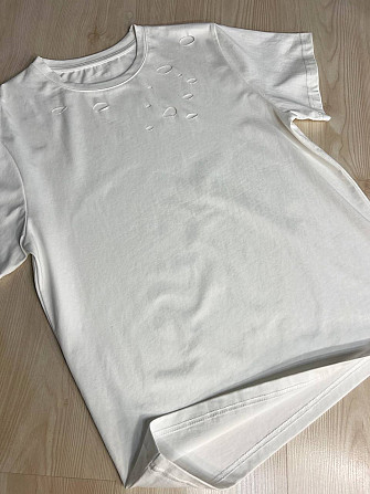Футболка жіноча A-N 2528 з порізами one size, білий, one size Одеса - фото 3