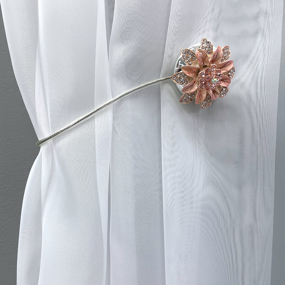 Магніти для штор та гардин "Flowers" набір 2 шт Персиковий (81-191) Київ - фото 3