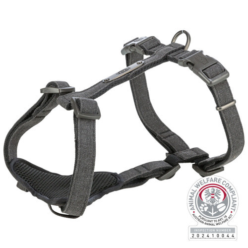Шлея Trixie CityStyle H-harness для собак бавовна S–M 42–60 см 15 мм чорна Киев - изображение 5