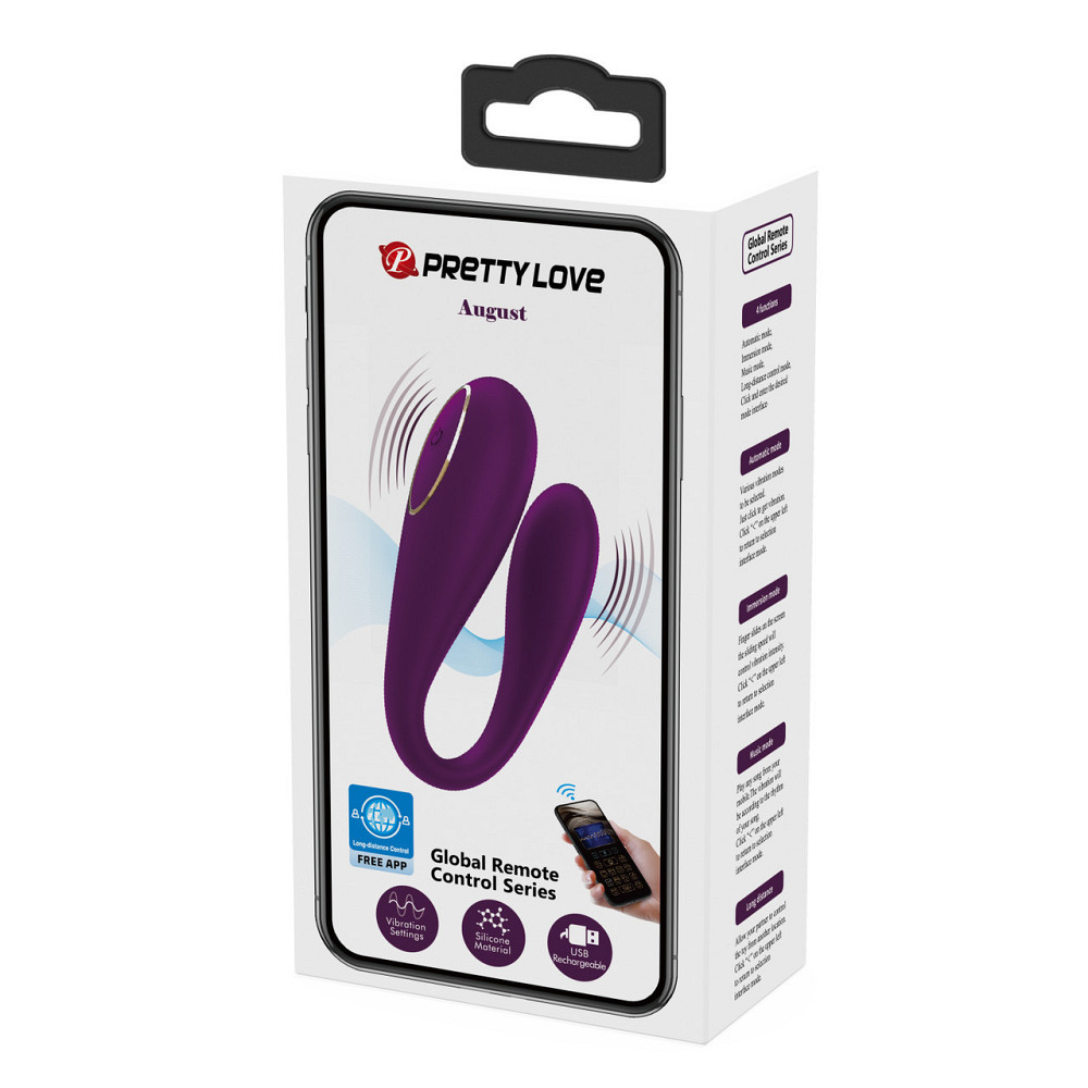 Вібратор - Pretty Love August Stimulator Dark Purple (App) Sex Aura Київ - фото 10