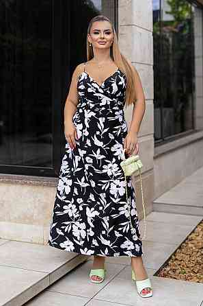 Літня довга сукня на запах "Rita" | Батал Київ