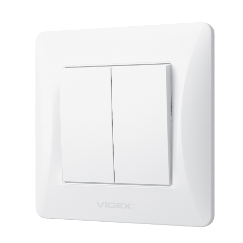 BINERA білий Вимикач внутрішній 2кл Videx Житомир - фото 2