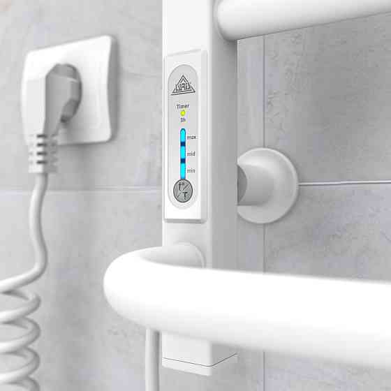 Електрична рушникосушка Laris Зебра Комфорт ЧФ6 500Х600 Е з полицею біла R3 Київ