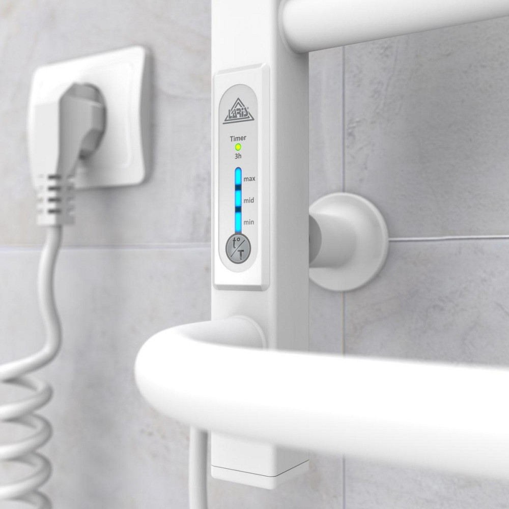 Електрична рушникосушка Laris Зебра Комфорт ЧФ6 500Х600 Е з полицею біла R3 Київ - фото 5