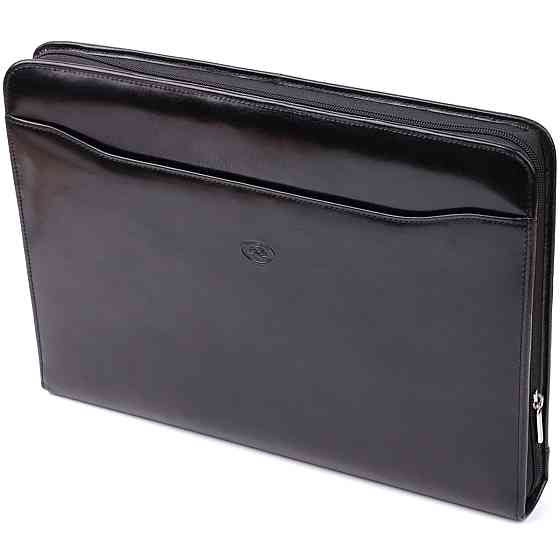 Оригинальная папка с блокнотом из гладкой натуральной кожи Tony Perotti 20850_1 (1278L nero) Черный Киев