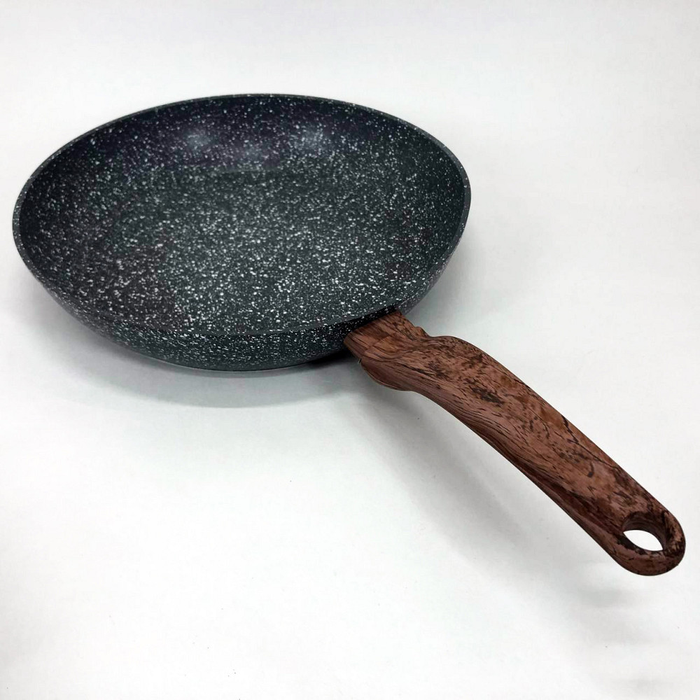 Сковорода с антипригарным покрытием для газовой плиты Well Done WD-1038N 28 см, Сковорода гриль удобная BJ-90 Львов - изображение 6