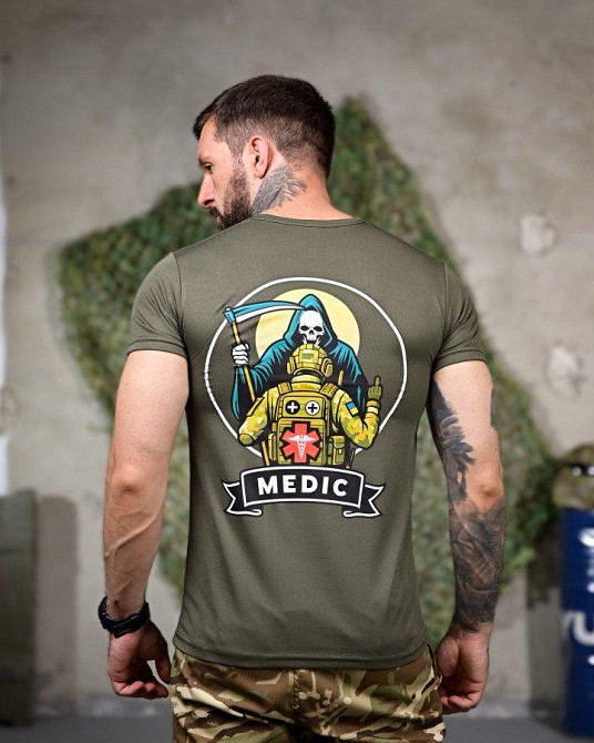 Тактична потовідвідна футболка Medic oliva РП7347 Одеса - фото 1