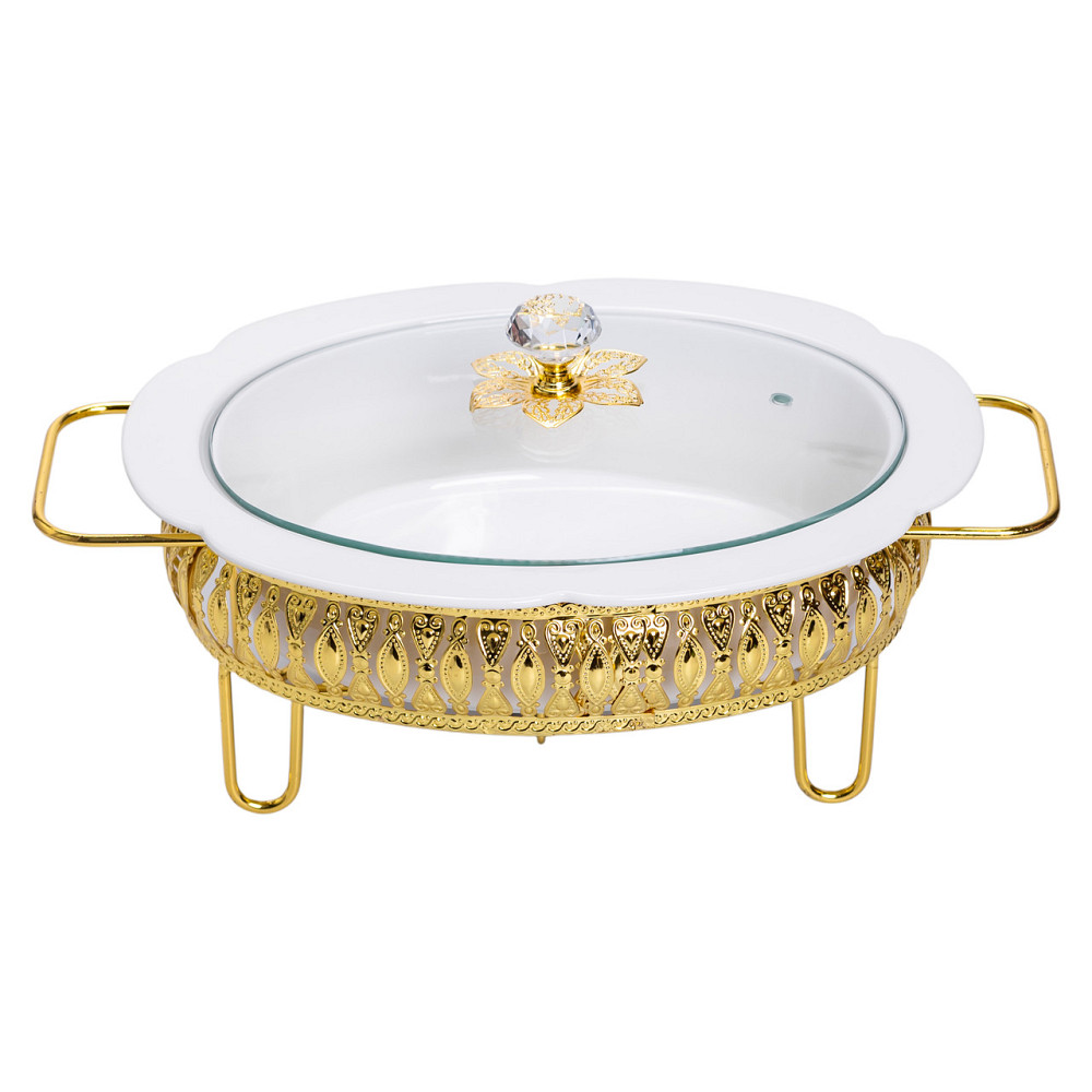 Yiwu Настільна мармітниця 32×23×14 (см) порцелянова 1.2 (л) на металевій підставці HP-26-8 Киев - изображение 6