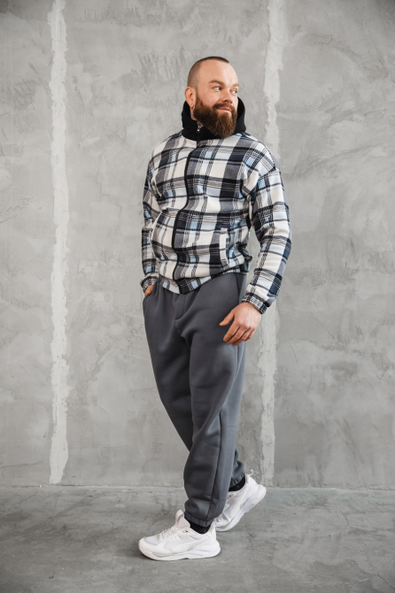 Сорочка чоловіча з капюшоном Сіро-блакитний S Харків - фото 3