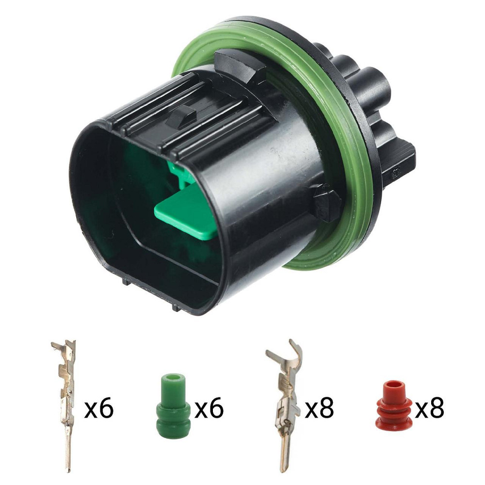 Роз'єм конектор 14-кон., Фара, GL291-14021, GL292-1403 KUM Корея універс., Освітлення, Hyundai, Kia Київ - фото 1