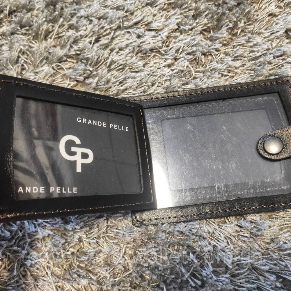 Кожаная обложка для пенсионного удостоверения и прав на кнопке Puos Киев - изображение 9