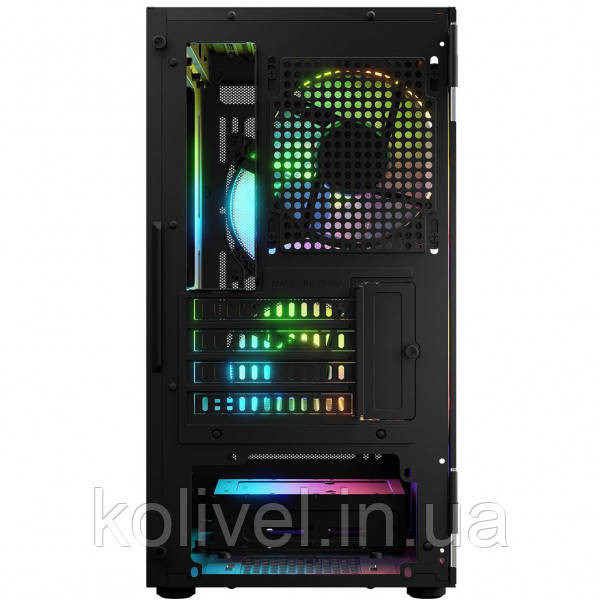Корпус LogicConcept PORTOS MESH+GLASS ARGB fans 3x120mm BLACK без БЖ mATX (AM-PORTOS-10-0000000-0002) Киев - изображение 4