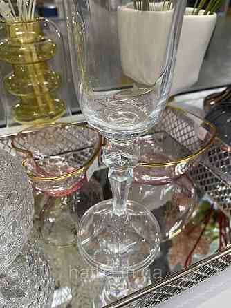 Набір келихів для шампанського флют 6 шт BOHEMIA "Falco" 150 мл прозоре скло з гарною ніжкою Київ