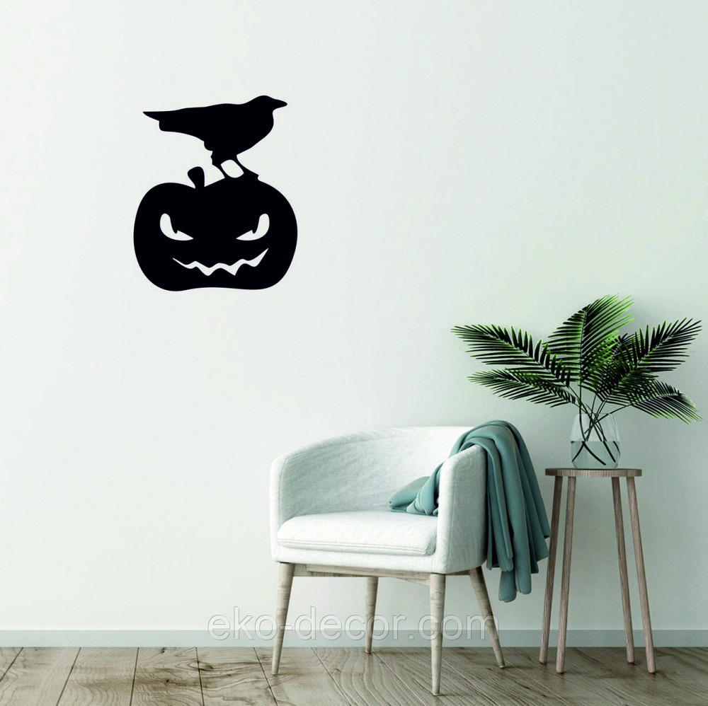 Декоративне настінне Панно «Хеллоуїн — гарбуз», Декор на стіну 70*58 см Київ - фото 3