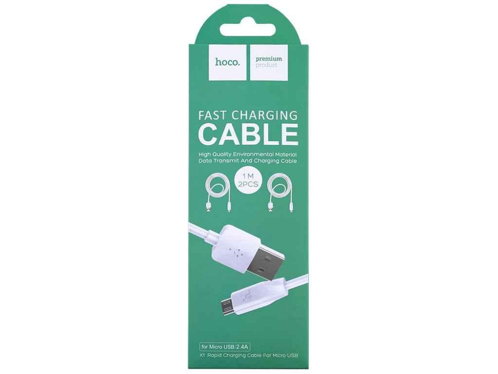 Кабель microUSB X1 2,4А 1м ТМ Hoco Київ - фото 1