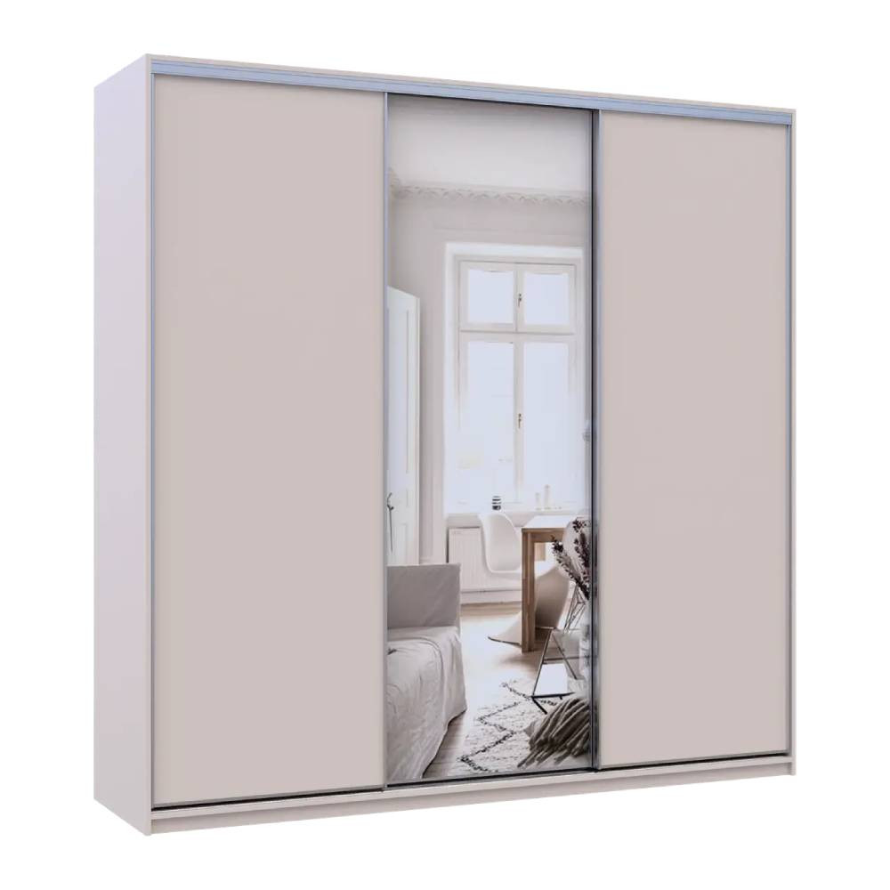 Шкаф-купе Doros Сити Лайт Кашемир 2 ДСП/1 зеркало 225х60х225 (80736383) Днепр - изображение 3