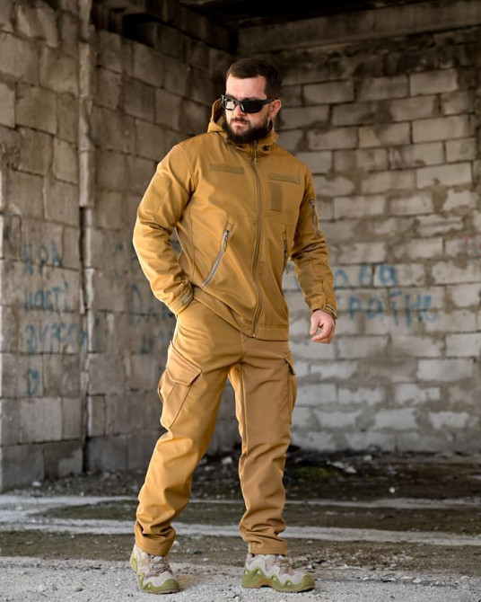 Демісезонний тактичний костюм софтшел DEMENTIOZ кайот ВТ6839 Одеса - фото 13