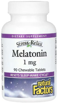 Мелатонін для сна Natural Factors Melatonin 1mg 90 табл Київ
