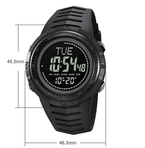 Часы наручные SKMEI 2147BKBK, BLACK-BLACK, Compass, 10321 Днепр - изображение 2
