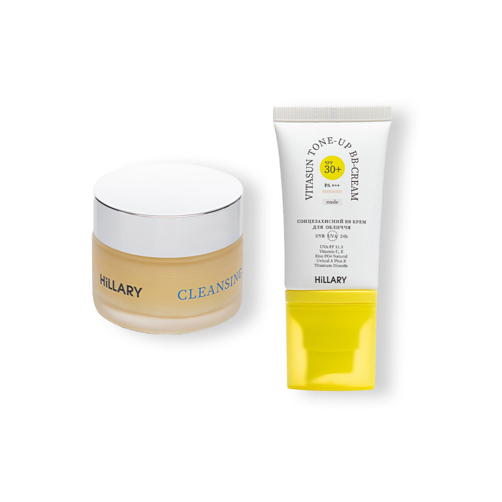 Очищувальний бальзам для зняття макіяжу, 50 мл + Сонцезахисний BB-крем для обличчя SPF30+ Nude Київ - фото 1