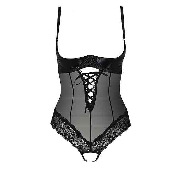 Боди с открытой грудью Passion Exclusive NORTH BODY L/XL, black Sex Aura Киев