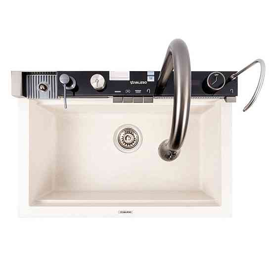 VALESO Гранітна мийка VALESO IRENA 6846 матова Біла в крапку Киев