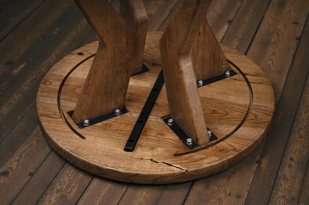 Дубовий столик з елементами епоксидної смоли Кролевець - фото 2