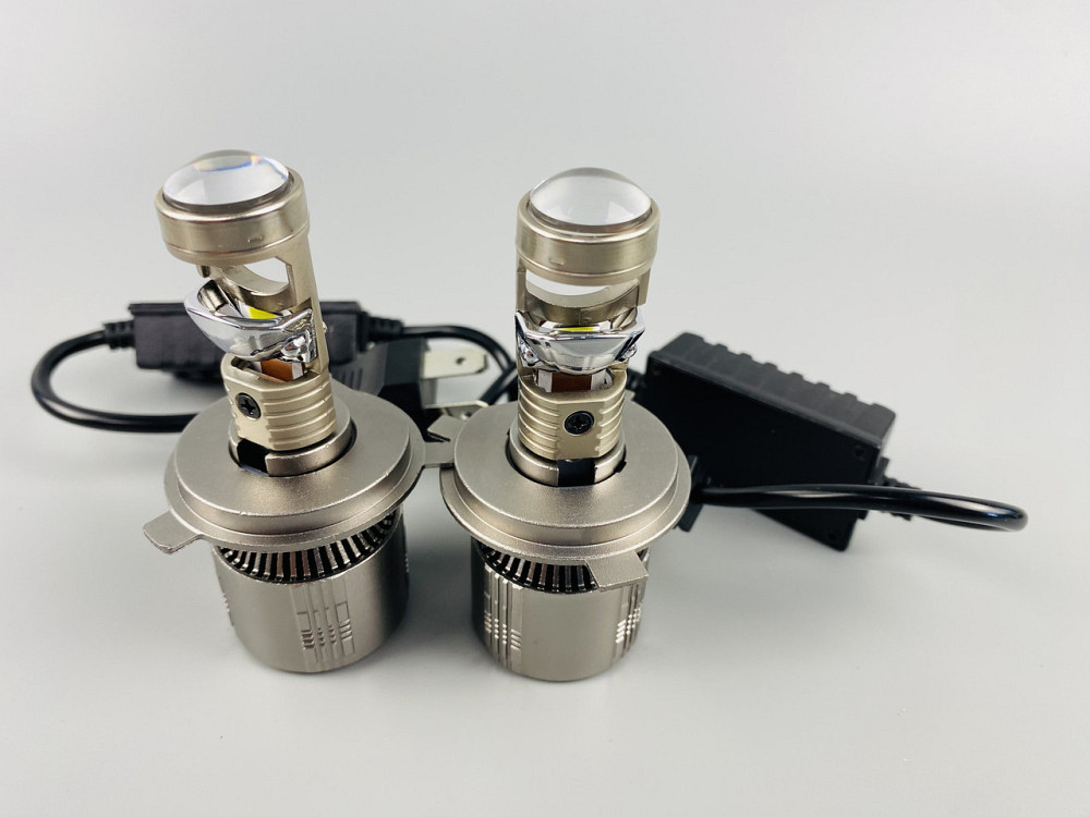 Лампа світлодіодна комплект 2 шт. 12 V 90 W set (реальних ватів) LED + лінза + цоколь H4 Мукачево - фото 10