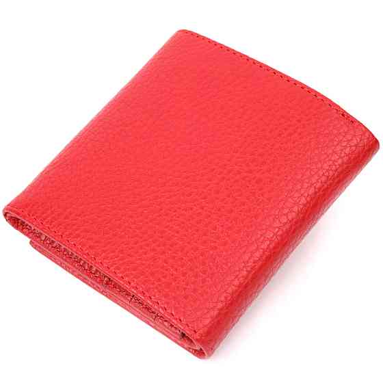 Женский небольшой кошелек с монетницей из натуральной кожи KARYA 21380 Красный Киев