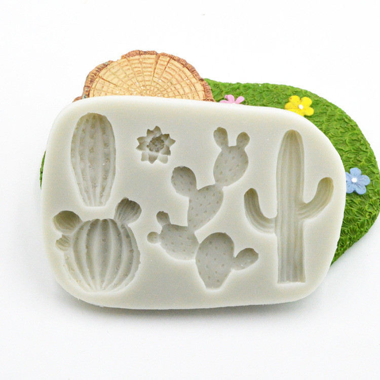 Молд силиконовый Кактусы 80 на 115 мм серый Киев - изображение 4