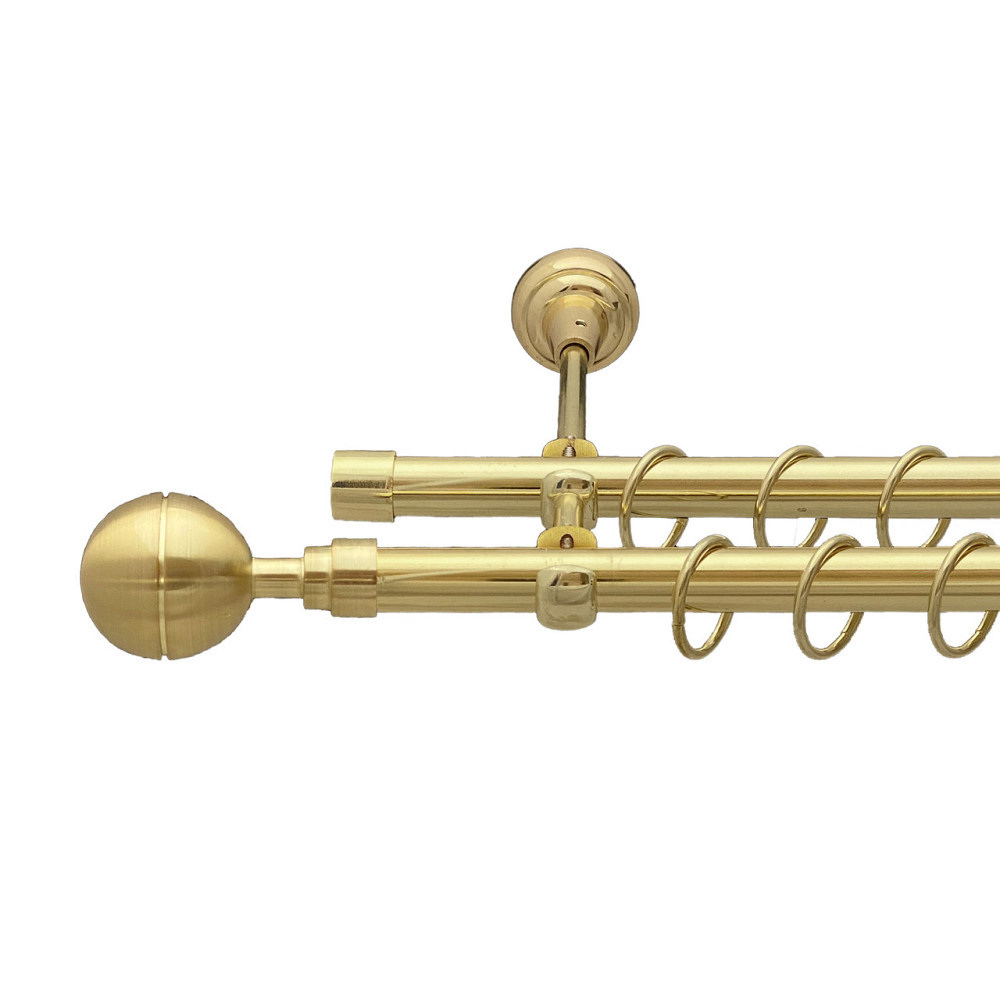 Карниз Orvit Корсо металевий дворядний відкритий Золото 19\19 мм 200 см (00-00013107) Львів - фото 1