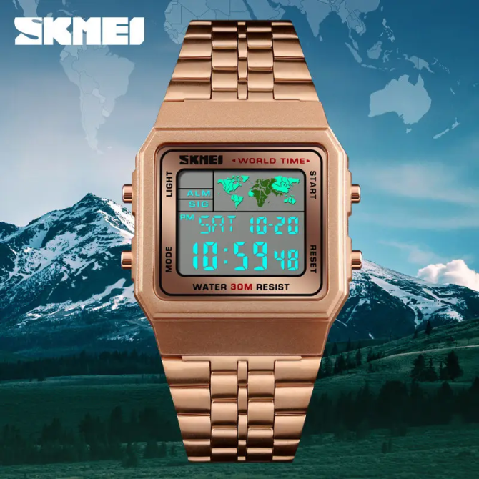 Мужские наручные часы Skmei 1338 (Розовое золото) Винница - изображение 5