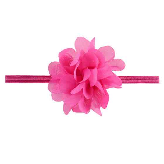 Детская повязка на голову с шифоновым цветком one size малиновый Киев