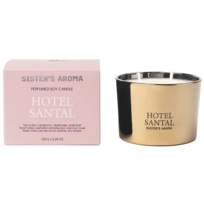 Ароматическая свеча Sister's Aroma Hotel Santal 150 г (4820227786169) Винница - изображение 1
