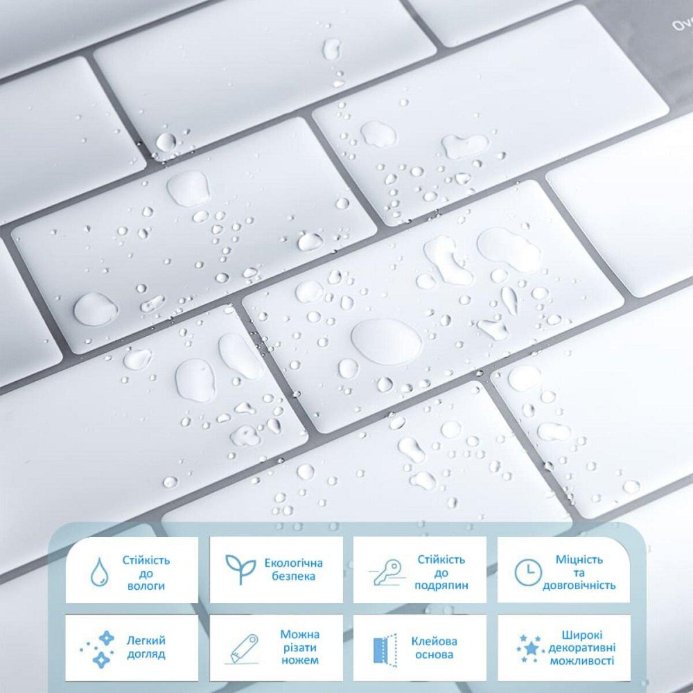 Самоклеюча поліуретанова плитка біла цегла 305х305х1мм (D) SW-00001193 Київ - фото 6