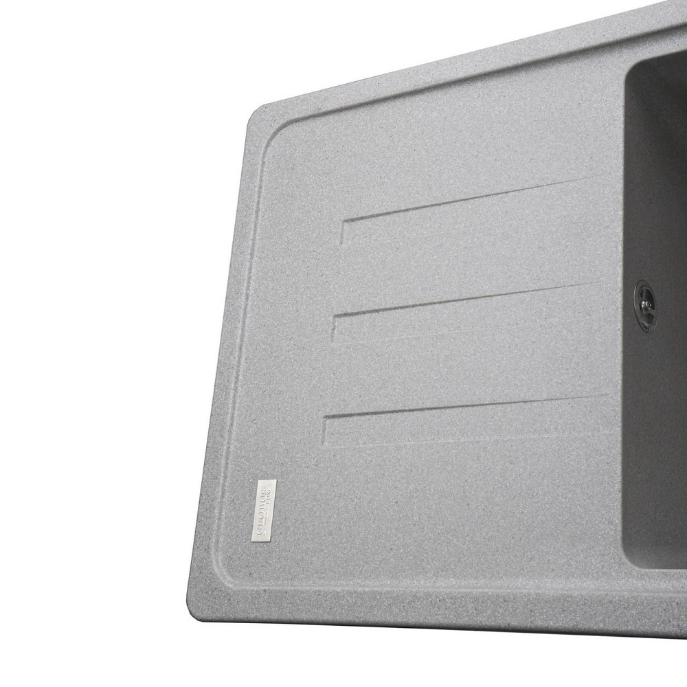 Гранитная мойка Globus Lux LUGANO серый камень 780x435мм-А0005 Киев - изображение 5