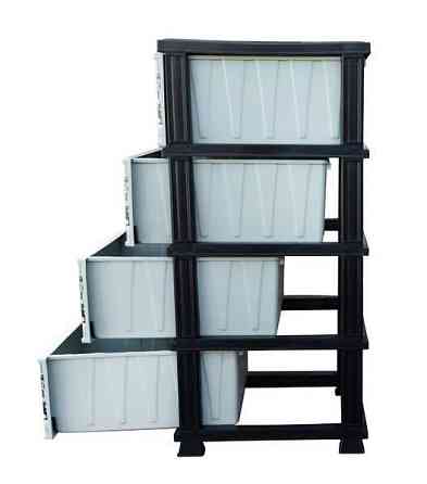 Комод пластик 375х455х900мм с рисунком Белый мрамор 4 ящика Харьков