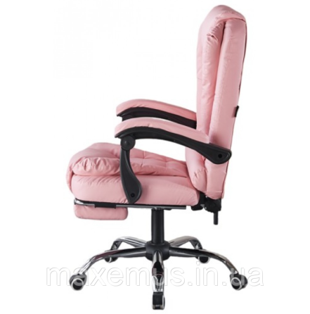 Кресло Bonro B 6 0 7 1 офисное с функцией массажа и выдвижной подставкой для ног кресло компьютерное розовый цвет Мостиска