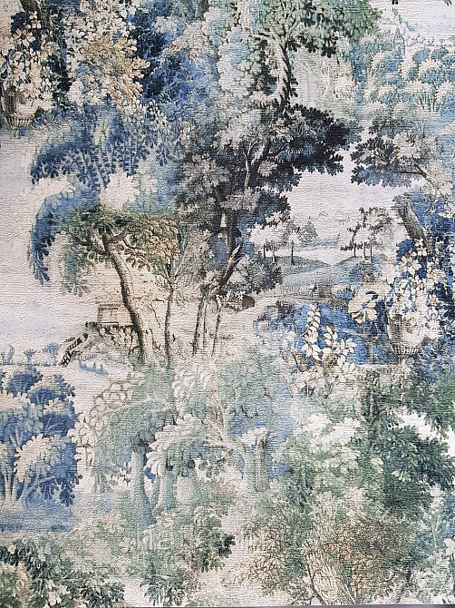 Шпалери вінілові на флізеліні AS creation Garda 1.06Х10.05 природа дерева зелені сині Київ - фото 1