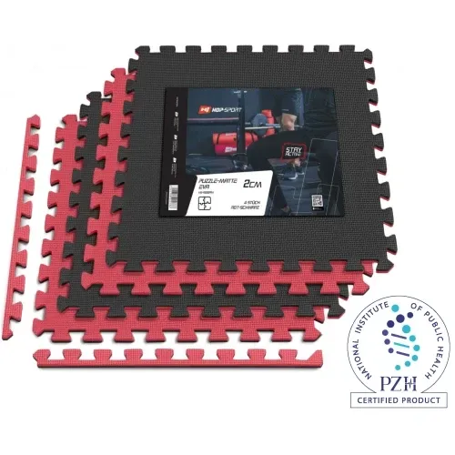 Мат-пазл товщиною 2 см - 4 частин. Hop- Sport A020 червоно-чорний Київ - фото 5