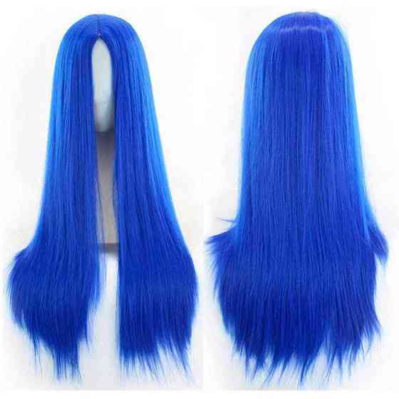 Перука рівне аніме 70 см без чубчика "Мальвіна" Вінниця