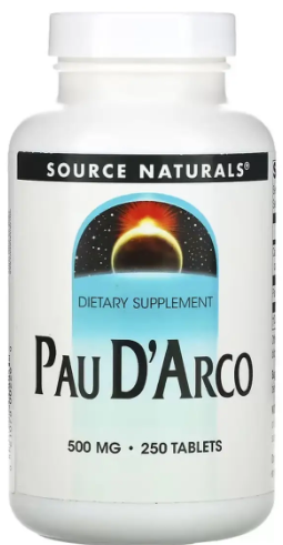 Кора мурашиного дерева Source Naturals Pau D'Arco 500mg 250 табл Київ - фото 1