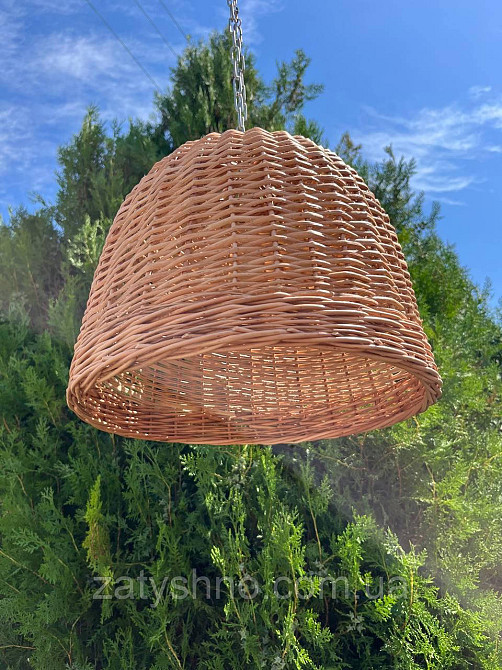 Плетеная люстра круглая из лозы Киев - изображение 5