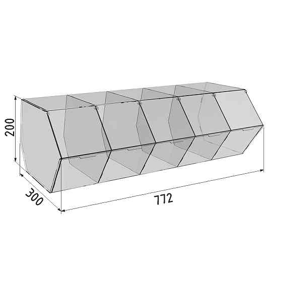 Диспенсер EKOSTAR для мармеладів, снеків, горіхів 5 комірок Київ