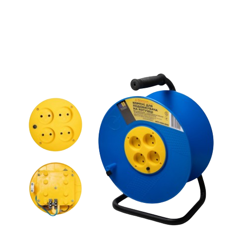 Корпус для подовжувача на котушці без заземлення з латунним контактом та зах.шторками, з вимикачем для перенапруги МЕГАтек Житомир