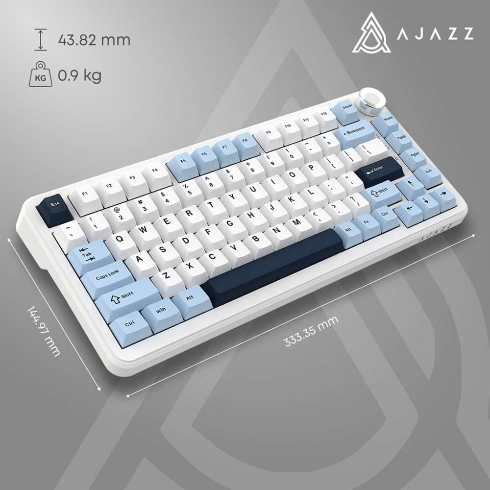 Клавіатура бездротова Ajazz AK820 Max Plus Day Dream Switch White (AK820MAX-DD-BWD) ( білий, синій ) Харьков - изображение 16