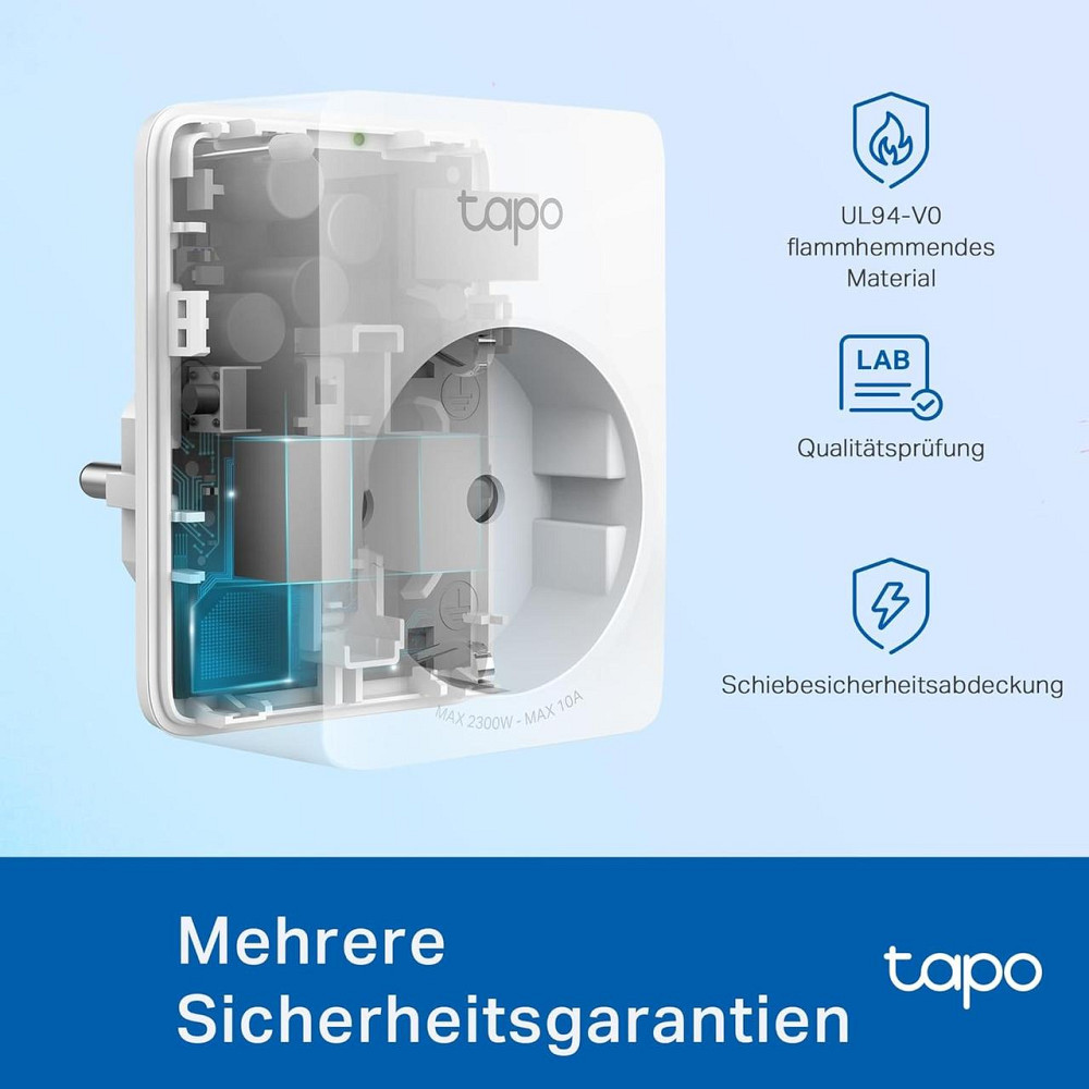 Розетка Tapo P100MA белая Mini Matter Certified Wi‑Fi 2.4GHz дистанционное управление таймер расписание Alexa Киев - изображение 7