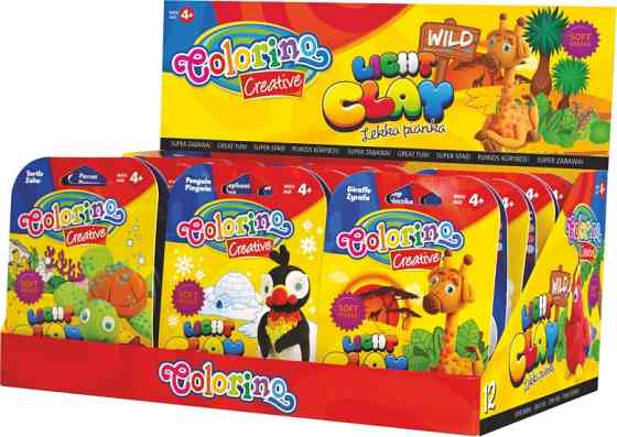 Набір для ліплення "COLORINO" 68574PTR ZOO 6 диких тваринок дісплей, шт Київ